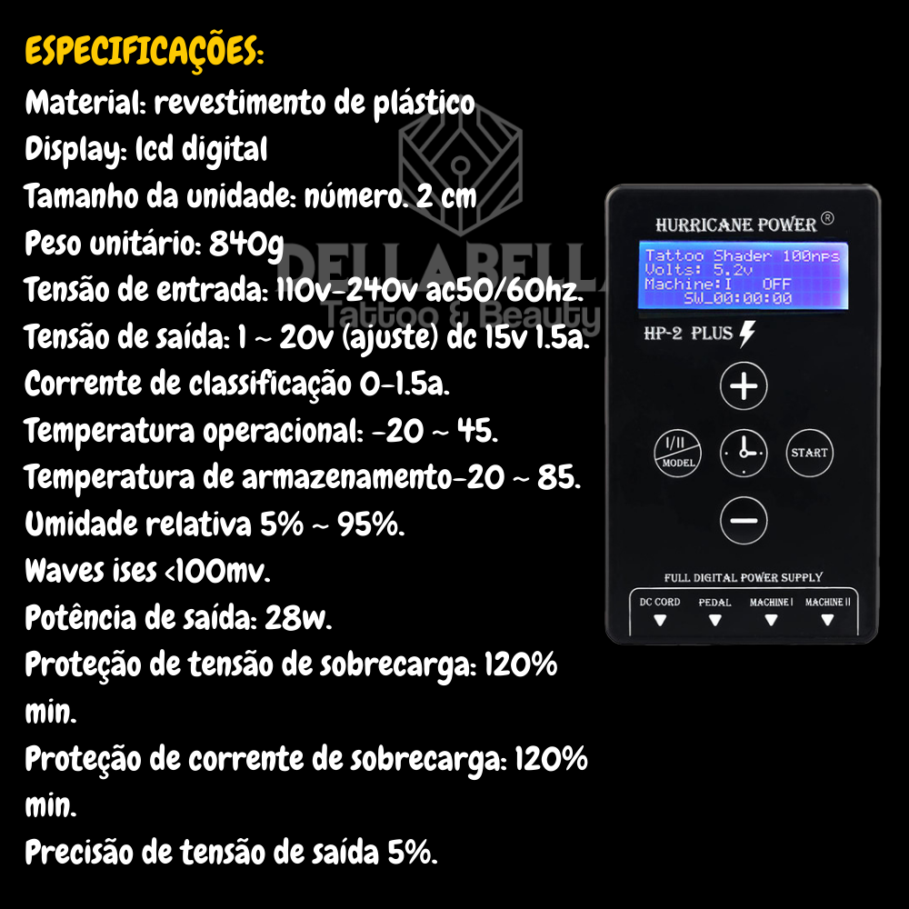 Kit Completo Electra Pop Fonte Hurricane Hp Plus