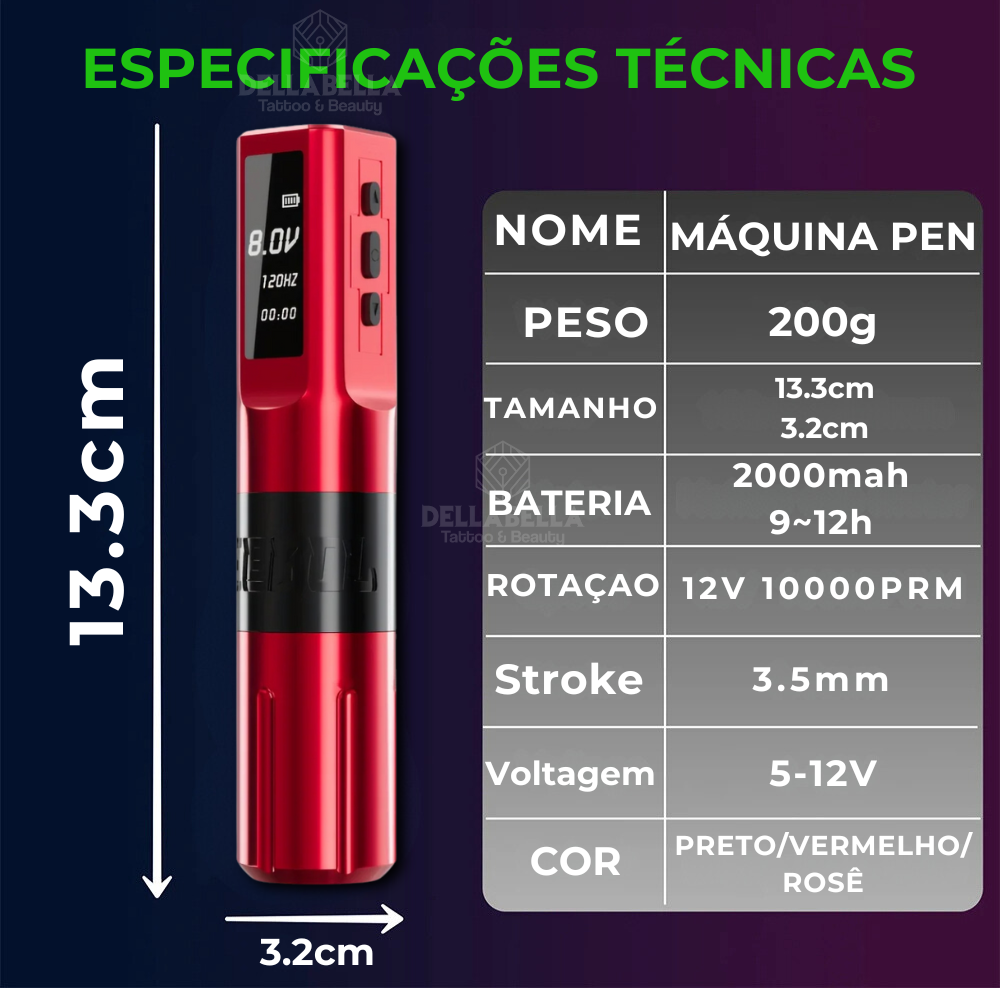 Kit Tatuagem Pen Wireless – dellabellatattoo.com