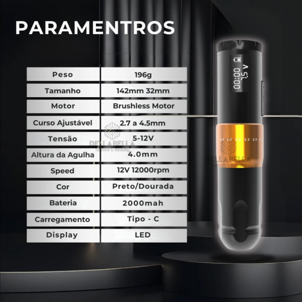 MAQUINA PEN COM REGULAGEM DE STROKE 4.5 - Imagem 2