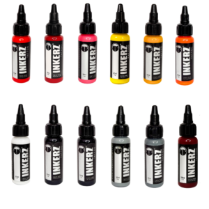 Tintas para Tatuagem 30mL Cores Vivas Inkers  Tattoo