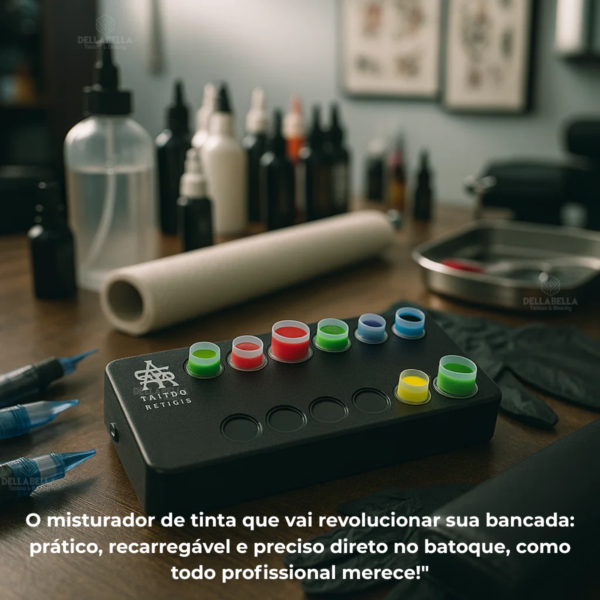 Mixer Misturador Tintas Automático Ink Para Tattoo Tatuagem - Imagem 5