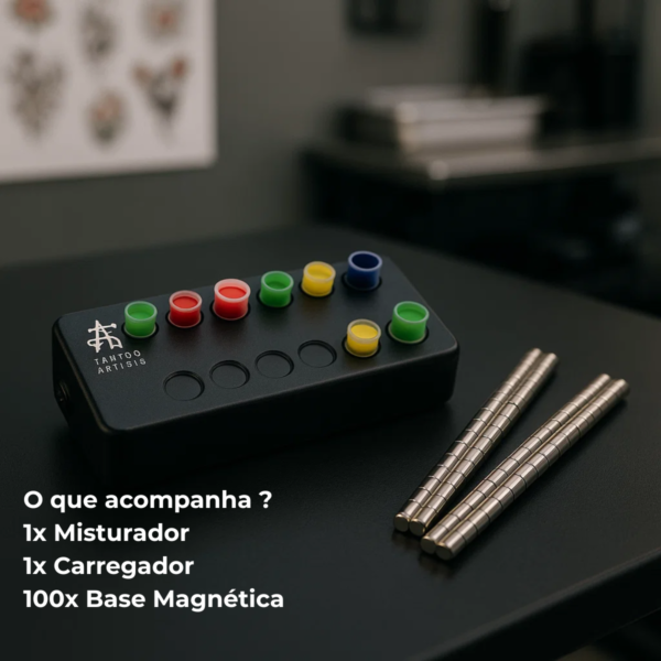 Mixer Misturador Tintas Automático Ink Para Tattoo Tatuagem - Imagem 6