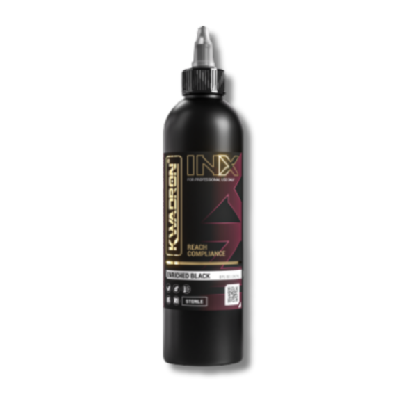 Tinta Profissional Kwadron INX Enriched Black 120ml / 240ml – Pigmento Ultra Preto e Intenso